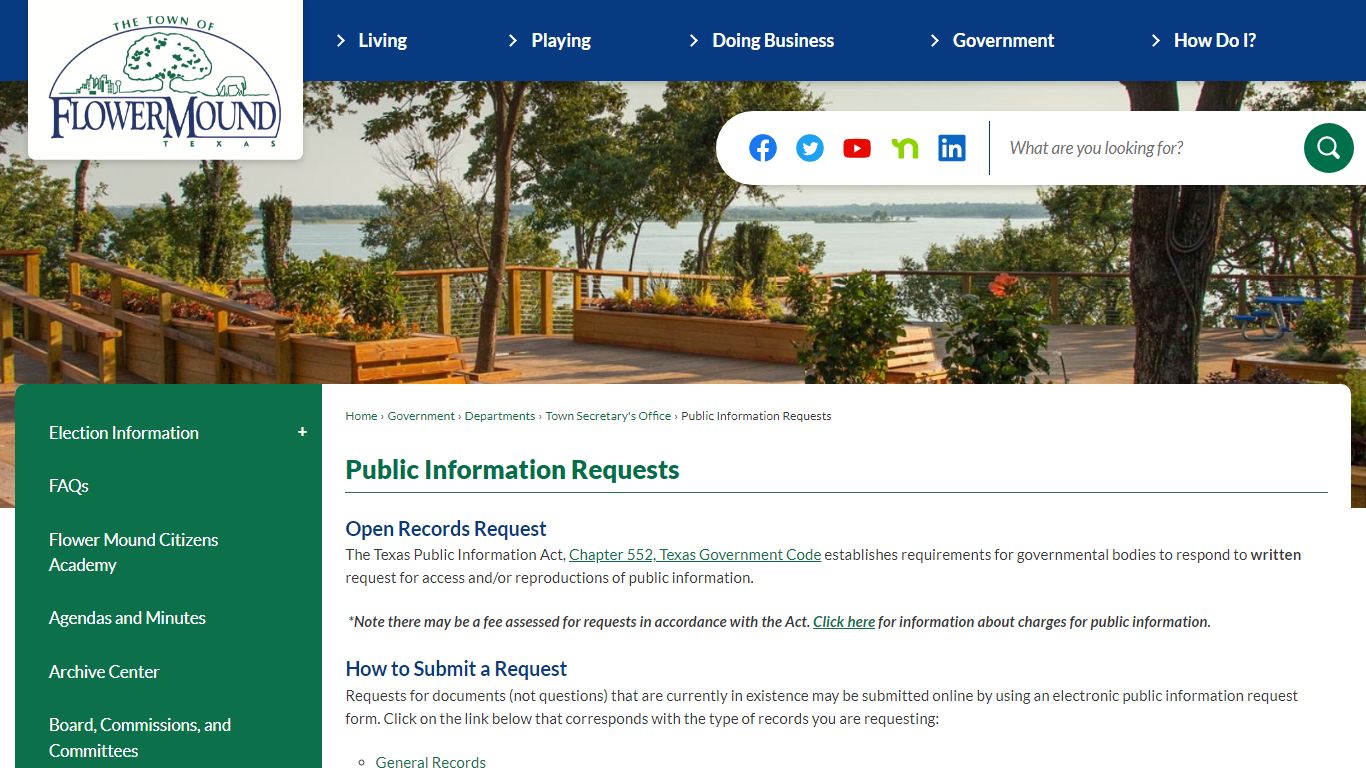 Public Information Requests | Flower Mound, TX - Official Website